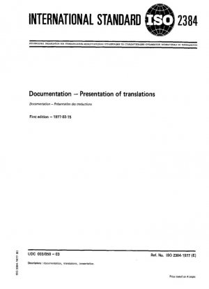 Documentación; Presentación de traducciones