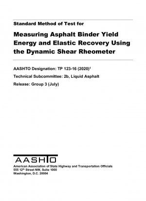 Método de prueba estándar para medir la energía de rendimiento del aglomerante asfáltico y la recuperación elástica utilizando el reómetro de corte dinámico
