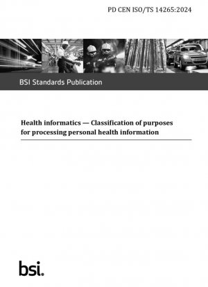 Informática de la salud. Clasificación de las finalidades del tratamiento de la información sanitaria personal.