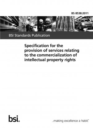 Especificación para la prestación de servicios relacionados con la comercialización de derechos de propiedad intelectual