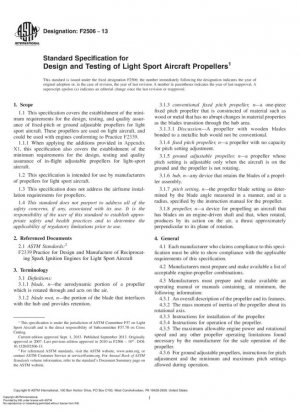 Especificación estándar para el diseño y prueba de hélices de aviones deportivos ligeros