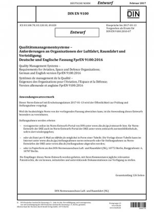 Sistemas de gestión de calidad: requisitos para organizaciones de aviación, espacio y defensa