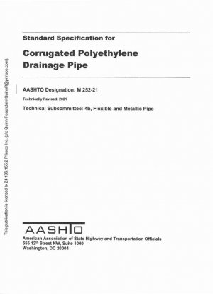 Especificación estándar para tubería de drenaje de polietileno corrugado