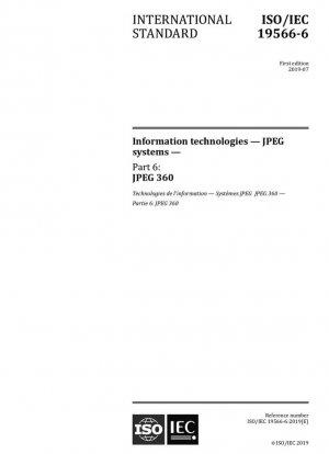 Tecnologías de la información. Sistemas JPEG. Parte 6: JPEG 360.