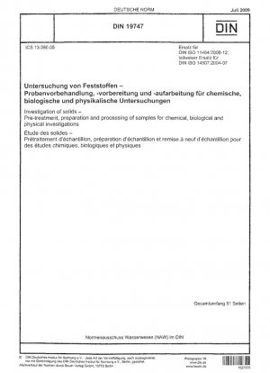 Investigación de sólidos: pretratamiento, preparación y procesamiento de muestras para investigaciones químicas, biológicas y físicas.