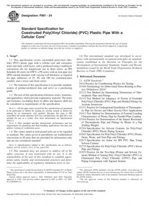 Especificación estándar para tuberías de plástico coextruido de poli(cloruro de vinilo) (PVC) con núcleo celular