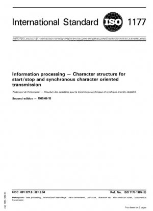 Procesamiento de información: estructura de caracteres para inicio/parada y transmisión síncrona orientada a caracteres