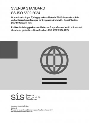 Juntas de caucho para la construcción. Materiales para juntas estructurales vulcanizadas sólidas preformadas. Especificación (ISO 5892:2024, IDT)