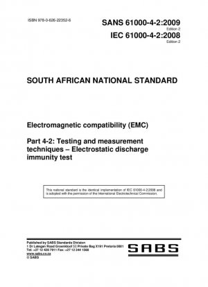Compatibilidad electromagnética (EMC) Parte 4-2: Técnicas de prueba y medición - Prueba de inmunidad a descargas electrostáticas
