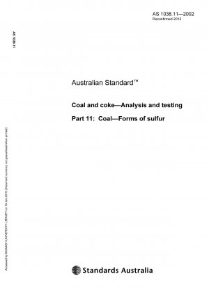 Carbón y coque - Análisis y ensayos - Carbón - Formas de azufre