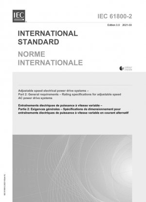 Sistemas de accionamiento de potencia eléctrica de velocidad ajustable. Parte 2: Requisitos generales. Especificaciones de clasificación para sistemas de accionamiento de potencia de CA de velocidad ajustable.