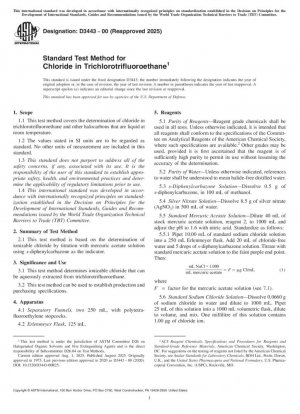 Método estándar de prueba para cloruro en triclorotrifluoroetano