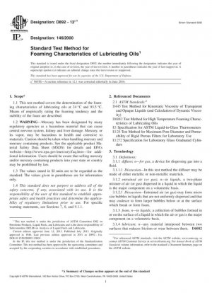 Método de prueba estándar para las características de formación de espuma de aceites lubricantes