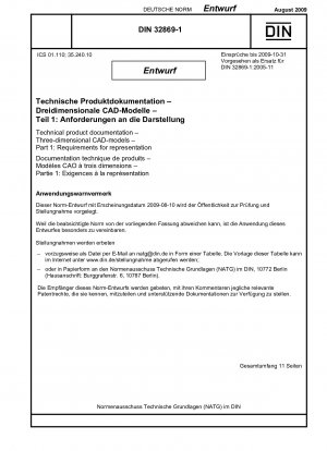 Documentación técnica del producto - Modelos CAD tridimensionales - Parte 1: Requisitos de representación