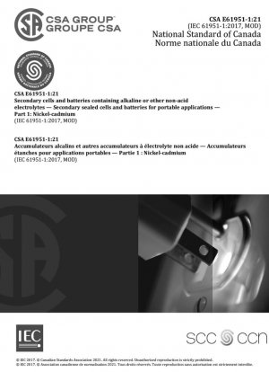 Pilas y baterías secundarias que contienen electrolitos alcalinos u otros electrolitos no ácidos para aplicaciones portátiles. Pilas selladas. Parte 1: Níquel-cadmio (IEC 61951-1:2017, MOD)