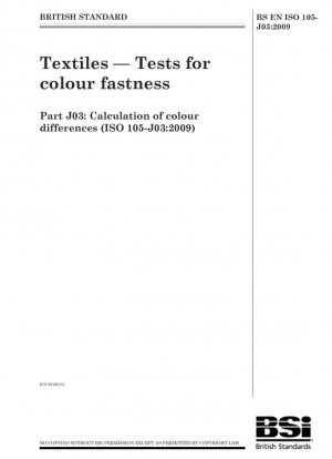 Textiles - Pruebas de solidez del color - Cálculo de diferencias de color