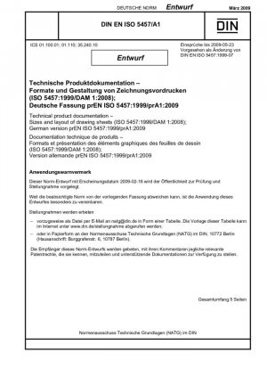 Documentación técnica de productos - Formatos y disposición de hojas de dibujo