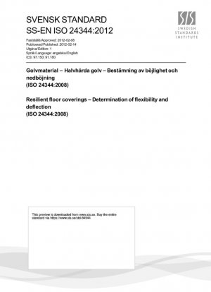 Revestimientos de suelos resilientes: determinación de la flexibilidad y la deflexión (ISO 24344:2008)