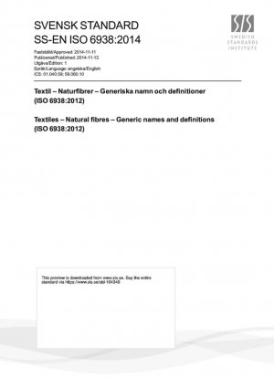Textiles - Fibers naturales - Nombres genericos y definiciones (ISO 6938:2012)