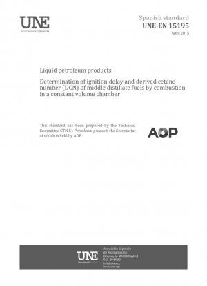 Productos petrolíferos líquidos: determinación del retardo de ignición y del número de cetano derivado (DCN) de combustibles destilados medios mediante combustión en una cámara de volumen constante