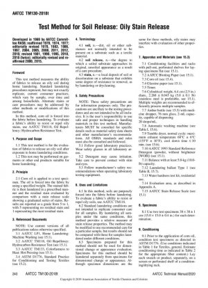Manual técnico de la AATCC TM130-2018t/2020