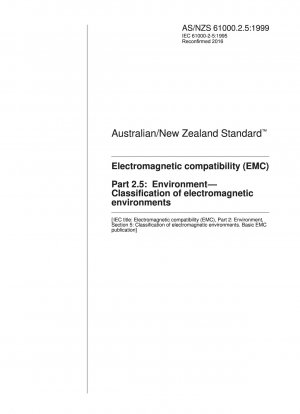 Compatibilidad electromagnética (CEM) - Medio ambiente - Clasificación de entornos electromagnéticos