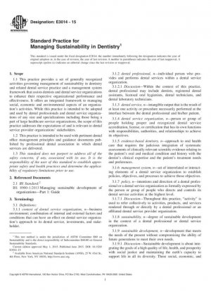 Práctica estándar para gestionar la sostenibilidad en odontología