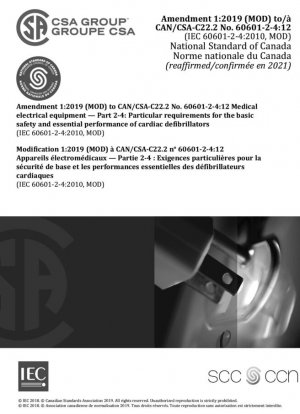 Equipos electromédicos — Parte 2-4: Requisitos particulares para la seguridad básica y el rendimiento esencial de los desfibriladores cardíacos