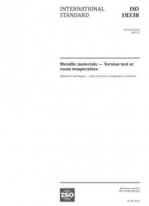 Materiales metálicos. Ensayo de torsión a temperatura ambiente.