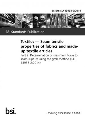 Textiles. Propiedades de tracción de las costuras de tejidos y artículos textiles confeccionados. Determinación de la fuerza máxima para romper la costura mediante el método de agarre.