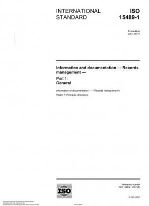 Información y documentación - Gestión de registros - Parte 1: Generalidades