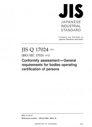 Evaluación de la conformidad. Requisitos generales para organismos que operan la certificación de personas.