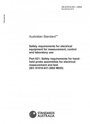 Requisitos de seguridad para equipos eléctricos de medición, control y uso en laboratorio. Requisitos de seguridad para conjuntos de sondas portátiles para medición y prueba eléctrica.