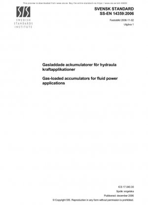 Acumuladores cargados con gas para aplicaciones de energía fluida