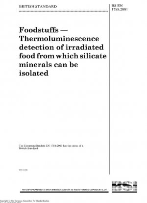 Productos alimenticios: detección por termoluminiscencia de alimentos irradiados de los que se pueden aislar minerales de silicato