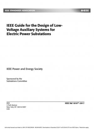 Guía para el Diseño de Sistemas Auxiliares de Baja Tensión para Subestaciones de Energía Eléctrica