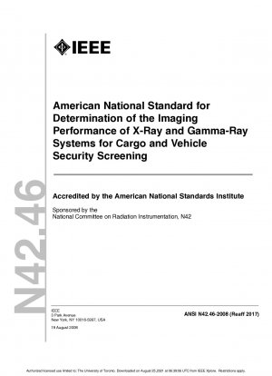 Estándar nacional estadounidense para la determinación del rendimiento de imágenes de sistemas de rayos X y rayos gamma para el control de seguridad de carga y vehículos