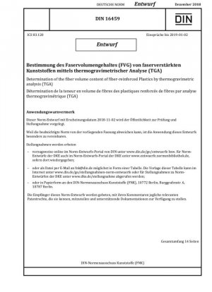 Determinación del contenido volumétrico de fibra de plásticos reforzados con fibra mediante análisis termogravimétrico (TGA)