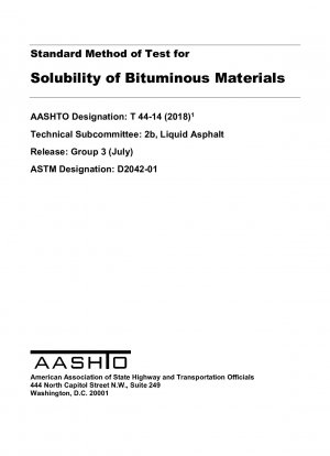 Método estándar de prueba de solubilidad de materiales bituminosos