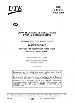 Dispositivos de desconexión automática del alumbrado público