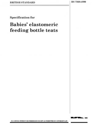 Especificación para tetinas elastoméricas para biberones de bebés