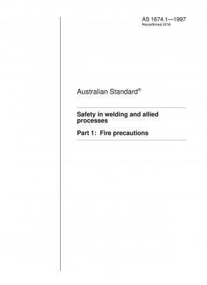 Seguridad en soldadura y procesos afines - Precauciones contra incendios