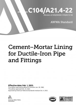 Revestimiento de cemento y mortero para tuberías y accesorios de hierro dúctil