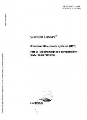 Sistemas de energía ininterrumpida (UPS): requisitos de compatibilidad electromagnética (EMC)
