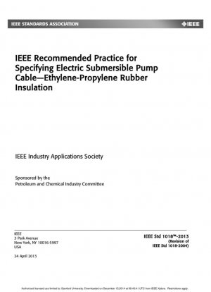 Práctica recomendada por IEEE para especificar el aislamiento de caucho de etileno-propileno para cables de bombas eléctricas sumergibles