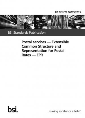 Servicios postales - Estructura común extensible y representación de las tarifas postales - EPR