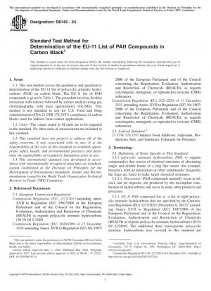 Método de prueba estándar para la determinación de la lista UE-11 de compuestos HAP en negro de humo