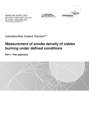 Medición de la densidad del humo de cables quemados en condiciones definidas, Parte 1: Aparatos de prueba