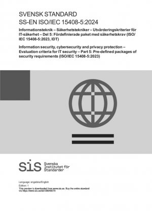 Seguridad de la información, ciberseguridad y protección de la privacidad. Criterios de evaluación de la seguridad informática. Parte 5: Paquetes predefinidos de requisitos de seguridad (ISO/IEC 15408-5:2022)