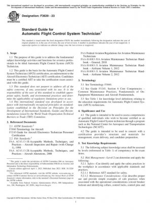 Guía estándar para el técnico del sistema de control automático de vuelo
